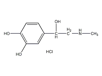 DL-adrenaline hydrochloride structural formula