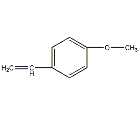 Structural formula of p-methoxystyrene