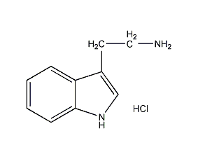 Structural formula of tryptamine hydrochloride